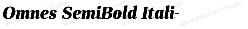 Omnes SemiBold Itali字体转换